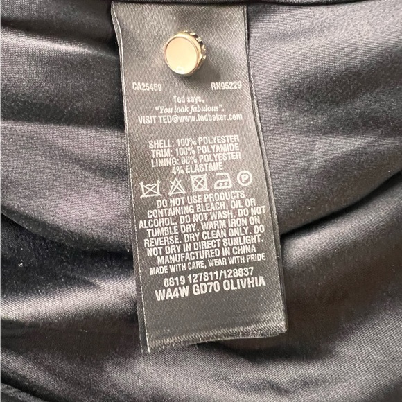 Ted Baker Olivhia Black Lace Dress Size 4 - Picture 12 of 15